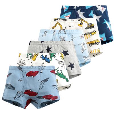 China New Design Cartoon Kids Boys Breathable Boxers Briefs Underwear For Boys for sale