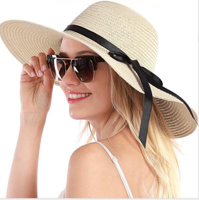 China Dobby Summer Wide Brim Hats For Women Beach Bucket Summer Hats UV Protection for sale