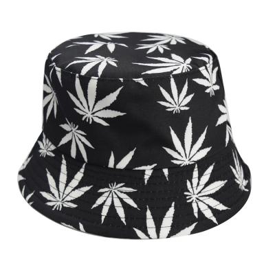 China Wholesale Character Cotton Embroidery Bucket Hat Custom Design Double Sided Printed Sun Hat for sale