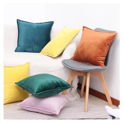 China Anti-pilling Decor Velvet Pillow Covers Solid Super Soft Velvet Decorative Throw Pillowcases Cushion Cover for sale