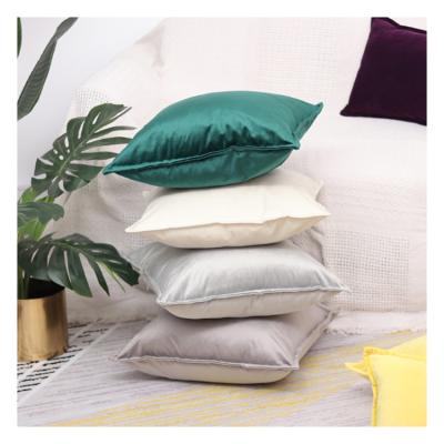 China Home Decorative Anti-pilling Decor Velvet Pillow Cases Solid Soft Velvet Sofa Seat Cushion Cover for sale