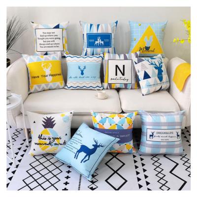 China Fundas Cojines Nordic Style Pattern Anti-pilling Cushion Cover Soft Short Velvet Cushion Cover For Home Sofa for sale