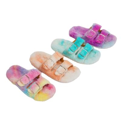 China 2021 Fashion Trend Autumn And Winter Slippers Ladies New Home Indoor Flat Fur For Women for sale