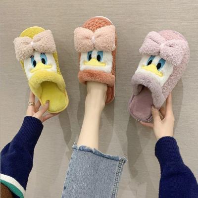 China Fashion Trend Autumn And Winter Slippers Home Plush Furry Cute Indoor Slippers For Women for sale