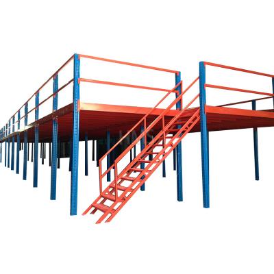 China Corrosion Protection Heavy Duty Industrial Steel Shelving Platform Warehouse Mezzanine Floor Racking System for sale