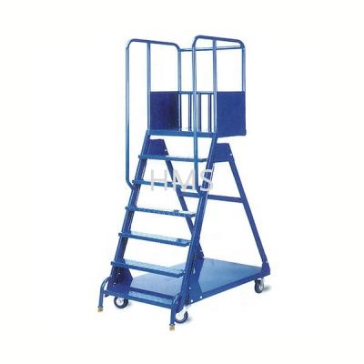 China Warehouse Storage System Roll Cage Cart Warehouse Transport Ladder Trolley Logistics Roll Cart for sale