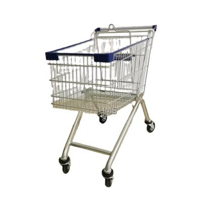 China Unfolding 125L Hypermarket Trolley Shopping Cart Supermarket Trolley For Store for sale