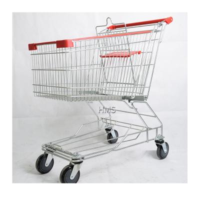 China Unfolding Trolley Japanese Shopping Trolley Wire Mesh Trolley Zinc Shopping Trolley for sale