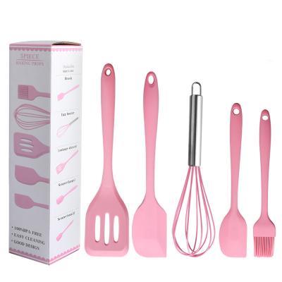 China Sustainable Tools Silicone Instruments Cooking Pink 2021 Set Sale Home Kichen Kitchen Accessories for sale