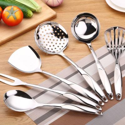 China Sustainable Kitchen Accessories Cooking Reusable Utensils Sets Stainless Steel Kitchenware Kitchen Utensil Set for sale