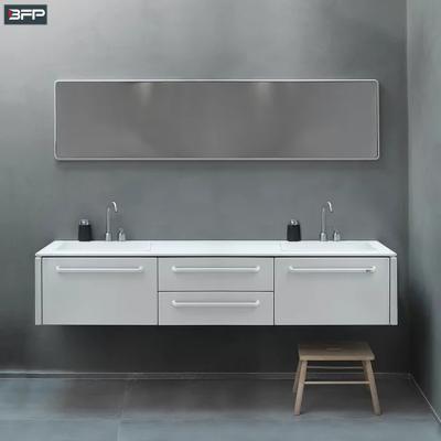 China 2020 Newest Designs Modern White Single Sink Bathroom Vanity Bathroom Cabinet With Wash Basin for sale