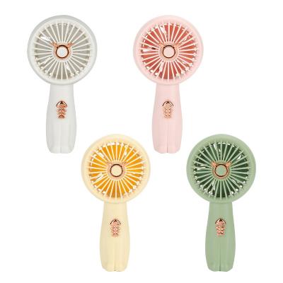 China Mini Fan Battery Usb Handy Handheld Outdoor Portable Fan Cute Cartoon, 2 Speed ​​Mini Handheld Rechargeable Fan With Light for sale