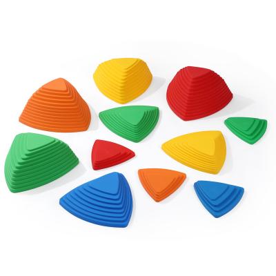 China Stomp spiky kids stepping stones across river brick kindergarten game props balance massage sports kids sensory exercising teamwork for sale