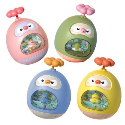 China Bath Toy Baby Cartoon Duck Balance Plastic Roly Poly Toy, 2 Amphibian in 1 Rocking Tumbler Bath Toy for sale