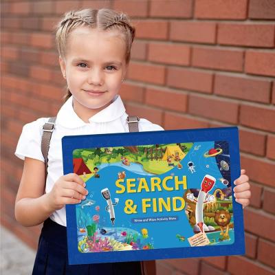 China Magnet Kids Education Preschool Studying Search and Find Cards Activity Pad Reusable Toy Book for sale