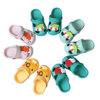 China Dropshipping Custom Logo Anti-slippery 2022 Cute Soft Sole Beach Slippers Summer Kid Baby Non-slip Slippers for sale