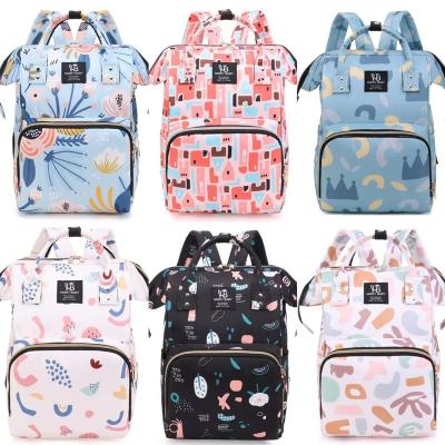 China Waterproof Diaper Tote Floral Baby Diaper Bag Diaper Backpack Waterproof Mummy Maternity Bag From China Manufacturer for sale