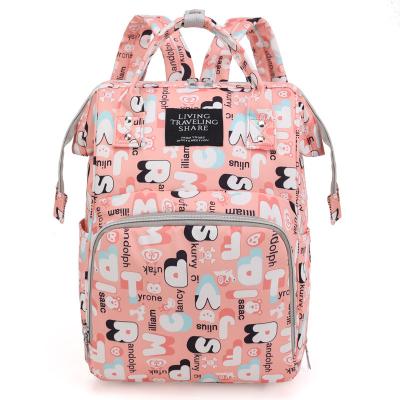 China Multi Functional Sniper Cute Cartoon Printing Diaper Mum Bag Waterproof For Outdoor Travel Backpack Diaper Bags Diaper Wet Bag for sale