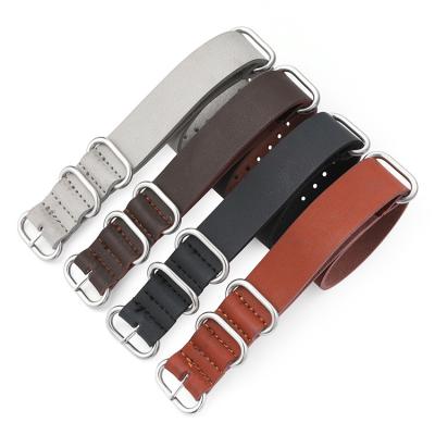 China Good Quality PU New Extra Thick Leather PU Leather Watch Band Strap PU Straps NATO 18MM-24MM In Stock for sale