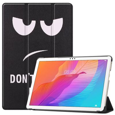 China Ultra Thin Triple Slim Stand Flip Leather Case for MatePad T10S 10.1