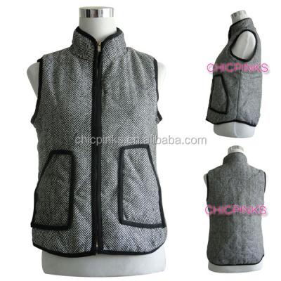 China Breathable Monogrammed Herringbone Vest Vest Wholesale Black for sale