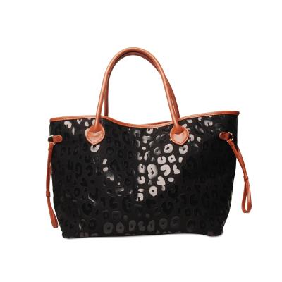 China Large Plus Size Canvas Leopard Tote Shoulder Bags Overnight Weekend Stuff Woman Handbag for sale