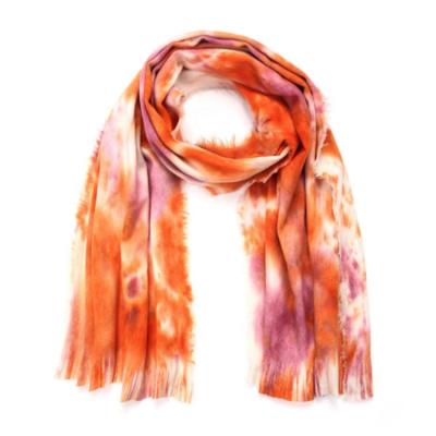 China 2020 Winter New Arrival Tie Dye Scarf Winter Tie Dye Cashmere Scarves For Ladies for sale