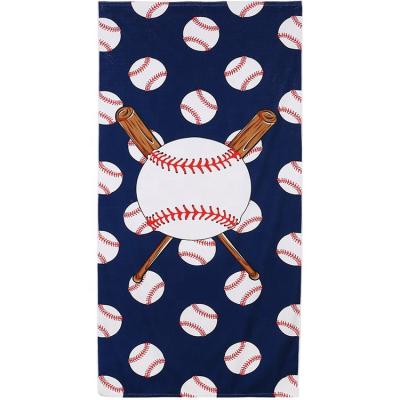 China Custom Stock Microfiber Softball Baseball Beach Towel QUICK DRY for sale