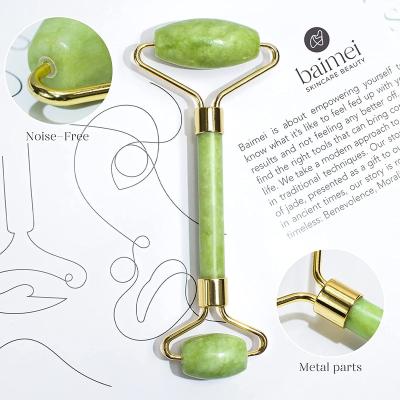 China Whitening New Trend Remove Wrinkles Facial Jade Roller Guasha Jade Roller For Face Facial Roller Rose Quartz for sale