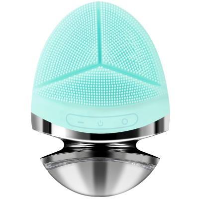 China Amazon Business Face Acne Treatment Hot Electric Skin Wash Vibrating Sonic Facial Cleansing Brush Brush for sale