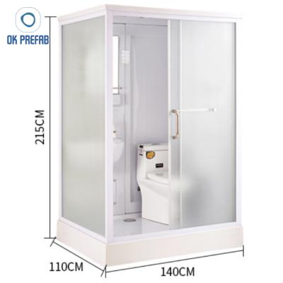 China Modern Fast Delivery Portable Integrated Shower Room Bathroom Cabinet Indoor Integral Bathroom for sale