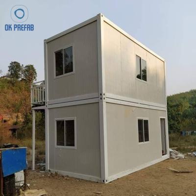 China Modern Wholesale China Pre Fab House Container Two Story Modular Container House For Domitory for sale