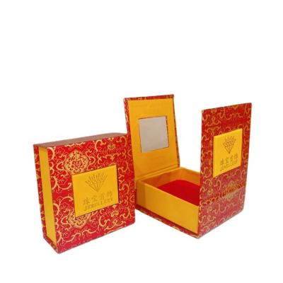 China Recycled Materials Cardboard Gift Box With Window Two Open Doors Clear Packaging Box Customized Gift For Jewelry for sale