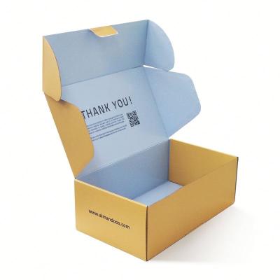 China Recycled Materials Custom Printed Empty Rigid Corrugated Paper Box Packaging for sale