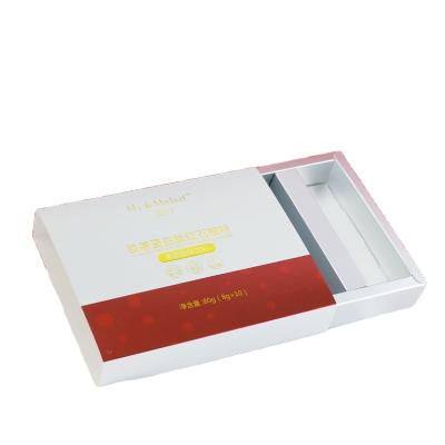 China Cheap Recycled Materials Coffee Bag Packaging Box Silver Card Paper Box With Dividers Compartments Insert Beverage Solid Paper Box for sale