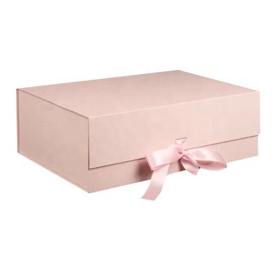 China Handmade Luxury Printable Magnetic Custom Rigid Cardboard Lid Closure Logo Rose Foldable Boxes For Hair Extension Packaging for sale