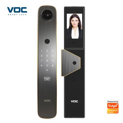 China 2023 home hotel apartments office VOC tuya 3d face open recognition door lock digital smart face id with CCTV wifi wire for sale