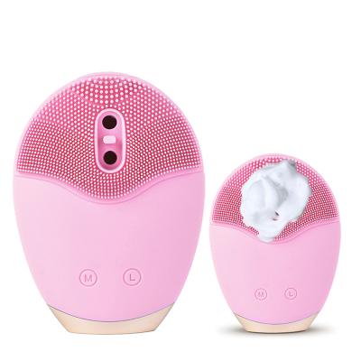 China Acne Treatment Iksbeauty 3 IN 1 Rechargeable Electric Deep Facial Brush Device Silicon Pore Silicon Facial Cleansing Brush for sale