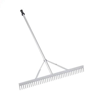 China Heavy Duty Garden Rake Garden Leaf Rake with Aluminum Handle Cleaning Rake Gardening Tool for Lawn and Yard Gardeners with 37 Teeth for sale