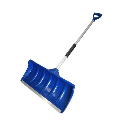 China Lightweight Garden Shovel Snow Shovel / Pusher, With Aluminum Handle And 22 Inch X 10 Inch Poly Blade for sale