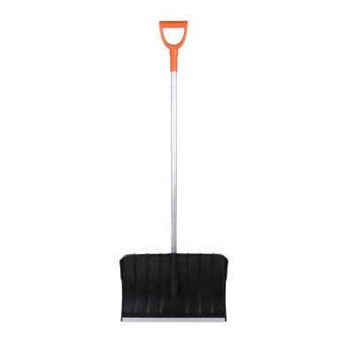 China Eco - Friendly Big Blade Plastic Snow Shovel Snow Pusher With Aluminum Handle for sale