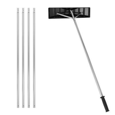 China Aluminum Snow Shovel 5FT-20 FT Roof Rake Adjustable Sectional Snow Removal Tool for sale