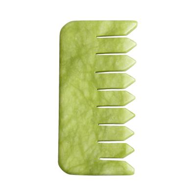 China Jade Stone Comb Gua Sha Spa Scraper Spa Acupuncture Head Therapy Tool Natural Home Jade Massager Hair Care Beauty Scalp Massage Tool for sale