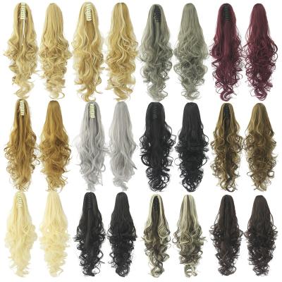 China High Temperature Fiber Hot 2 in 1 Curly Claw Ponytail Clip in Wig Pony Tail Synthetic Hair Accessories Hair Extensions for sale