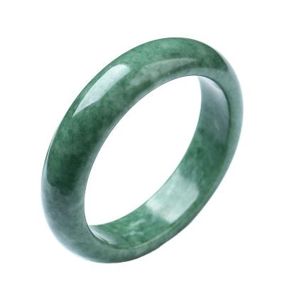 China CLASSIC Natural Chinese Deep Turquoise Jade Bangle Bracelet Fashion Jewelry Wide Bangles Popular Hand-carved Bar Gifts for sale