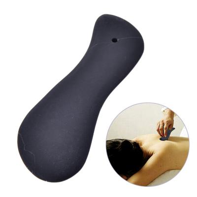 China Whitening New Arrive Black Bian Obsidian Stone Gua Sha S Massage Tool for Facial Massage for Face Neck Body and Spa Relax for sale