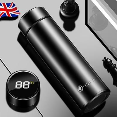 China PORTABLE 450ml Double Wall Insulated Vacuum Flask Custom Thermo Smart Water Bottle With Led Temperature Display for sale