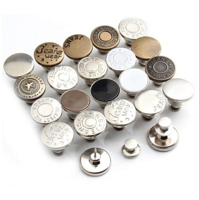 China Sustainable Custom Detachable Buttons 17mm For Garment Jeans Button DIY Clothing JEL-1 for sale