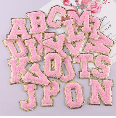 China Other Embroidery Chenille Sequin Letter Patch, ABC Patches Alphabets Badges, Letters Appliques A219153 for sale