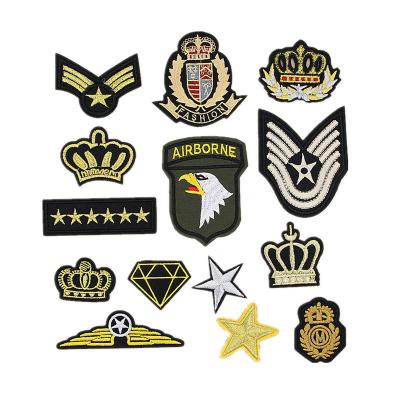 China 3D GUGUTREE Embroidery Army Patch Set Eagle Patches Badges One Applique Patches For Clothing XW-19122005 for sale